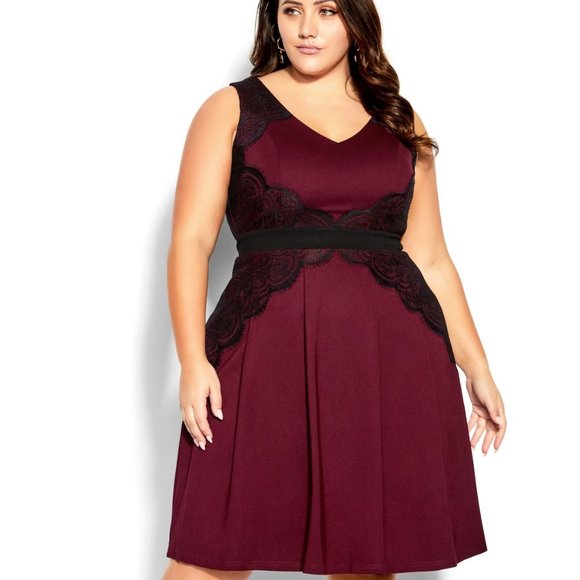 City Chic Women's Apparel Women's Plus Size Dress Lace Corset - Picture 1 of 7